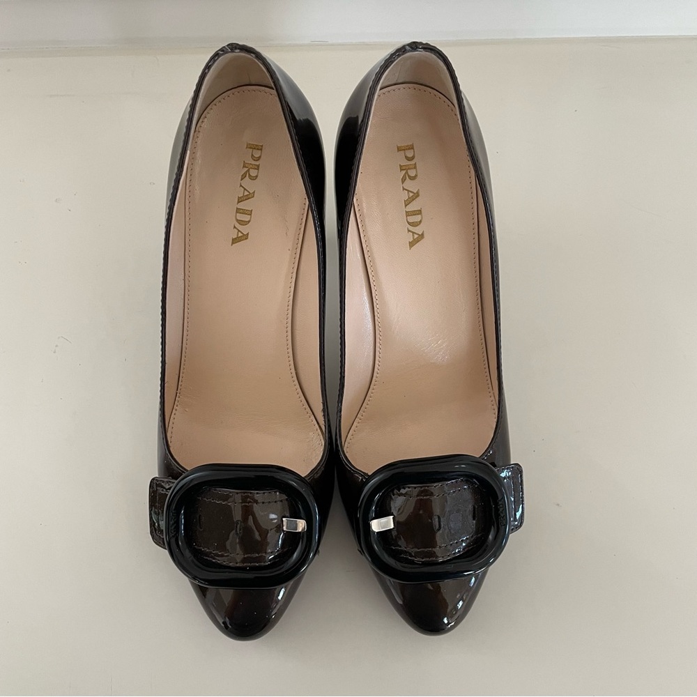 Prada | Patent Leather Pumps - Shimmer Brown - size EU 36